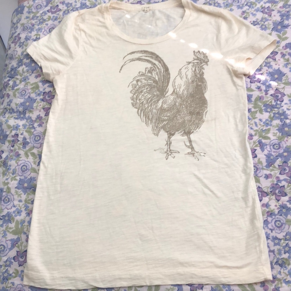 J Crew rooster tee shirt